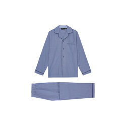 Salzburg Pyjamas, navy/light blue strips/navy piping, Ambassador 1867