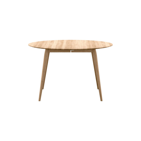 PLAYdinner Round Ø120 Dining Table with Extension, natural oiled oak, Bruunmunch Furniture