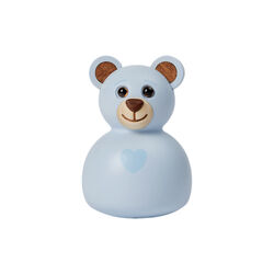 Teddy bear wooden figurine, blue, Spring Copenhagen