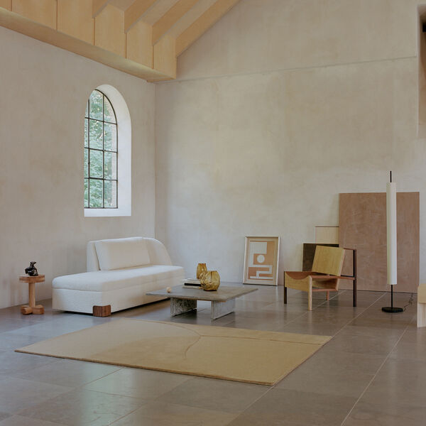 Split Plains Rug, mustard, Linie Design