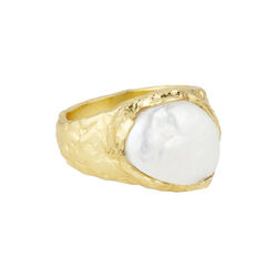 Adeline ring med p&auml;rla, f&ouml;rgylld, Pure by Nat