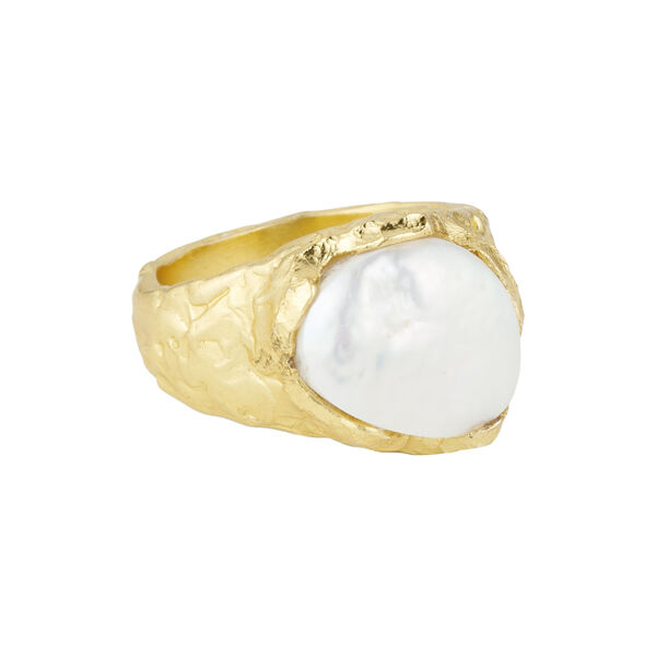 Adeline ring med p&auml;rla, f&ouml;rgylld, Pure by Nat