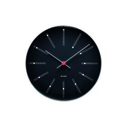 Bankers v&auml;ggur, svart, Arne Jacobsen Clocks