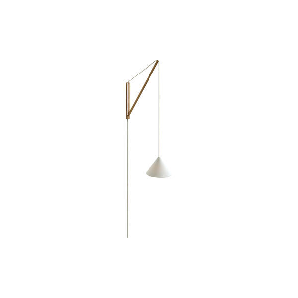 Suspended Wall Lamp, oak/white, MOEBE