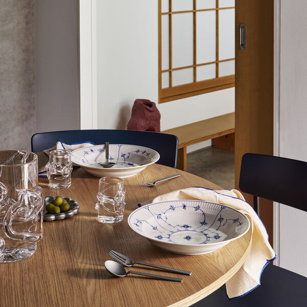 Blue Fluted Plain djup tallrik Ø 27 cm, Royal Copenhagen