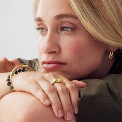 Lilou bangle, guldpläterat, Pure by Nat