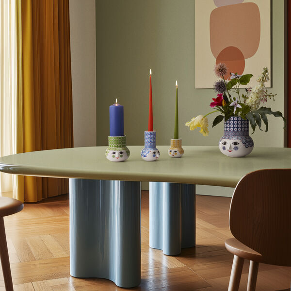 Olga Ljusstake, gul, Bjørn Wiinblad