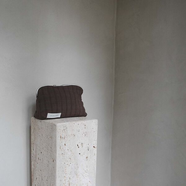 CELIA MINI TOILETRY BAG, bruno check, Studio Feder