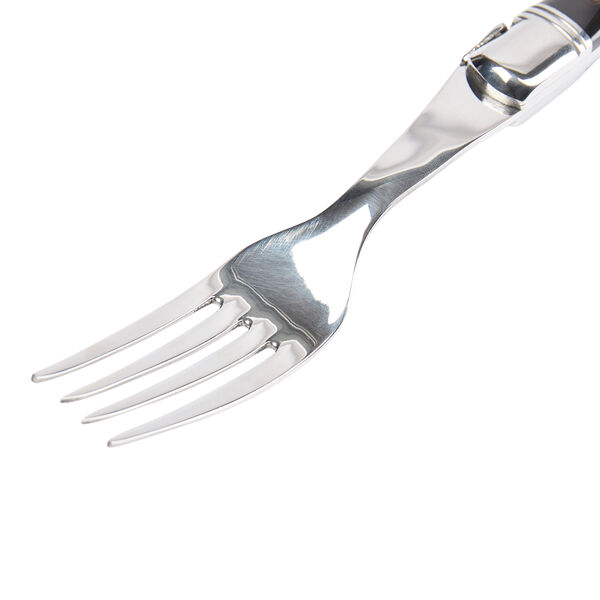 Stekgaffel, svart horn, Laguiole Tradition