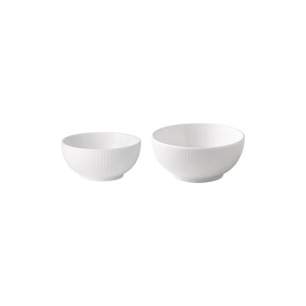 White Fluted Bowls 2 st., Royal Copenhagen