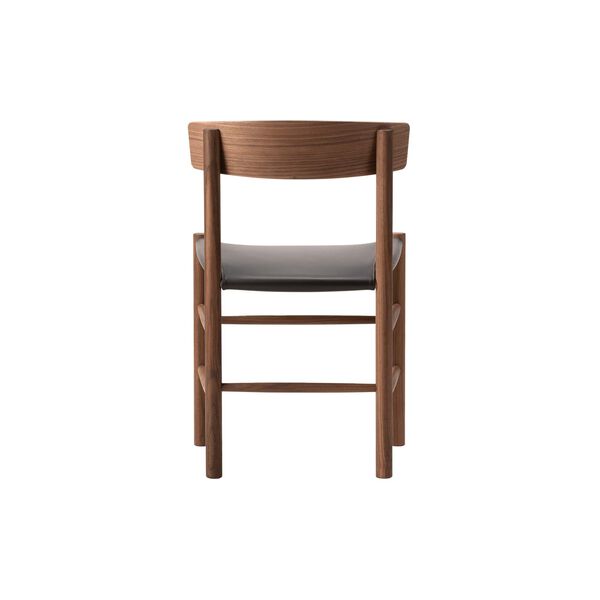 J39 Mogensen Chair with Seat Upholstery, oiled walnut/Omni 377 dark brown, Fredericia Furniture