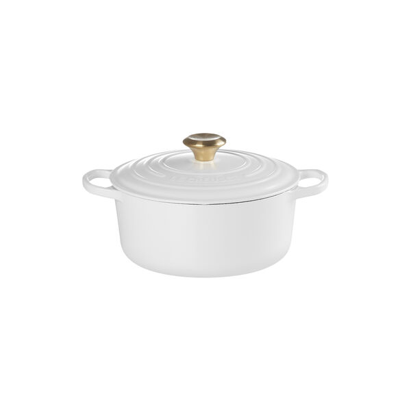 Signature gjutj&auml;rn rund gryta &Oslash; 24 cm, white, Le Creuset