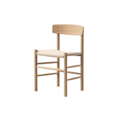 J39 Mogensen Chair with Seat Upholstery, soap treated oak/natural canvas, Fredericia Furniture