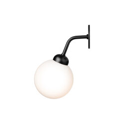 Apiales Hard-wired Wall Lamp, satin black/opal, Nuura