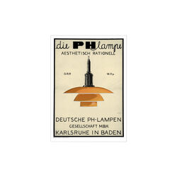 PH Lamp - Orange, Poster & Frame