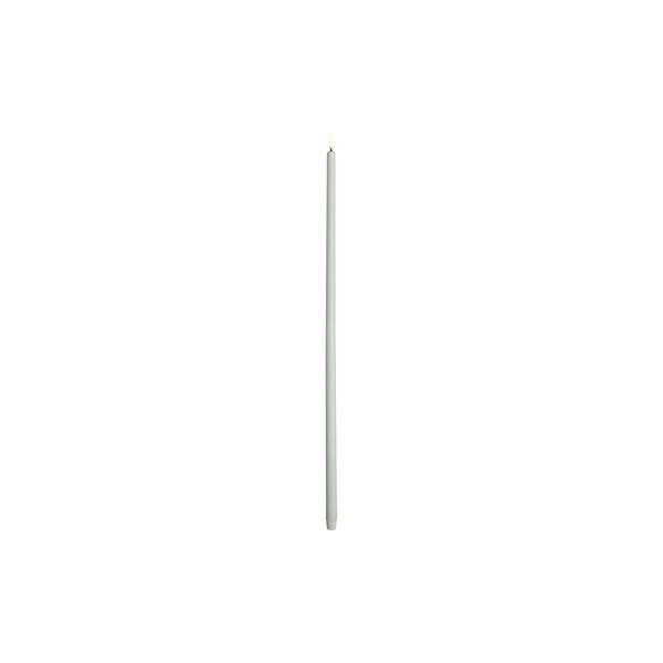 LED tall taper candle, dusty green, Uyuni Lighting