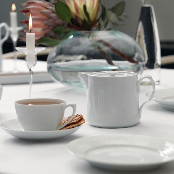 White Fluted tekanna 75 cl, Royal Copenhagen