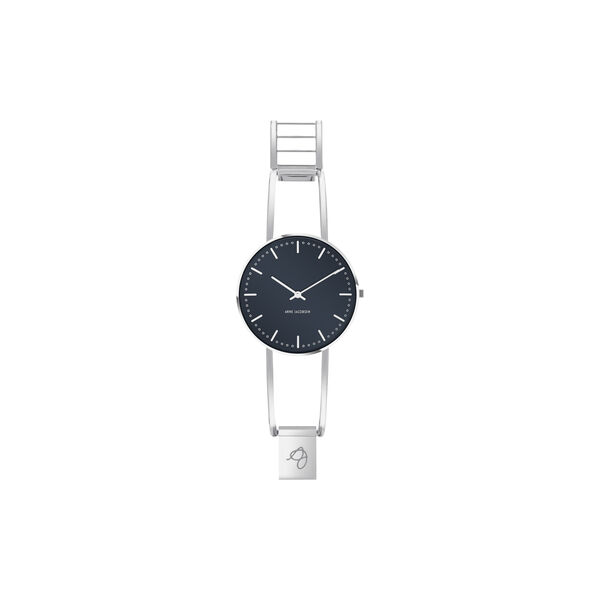 City Hall armbandsur, oxford blue/steel, Arne Jacobsen Watches