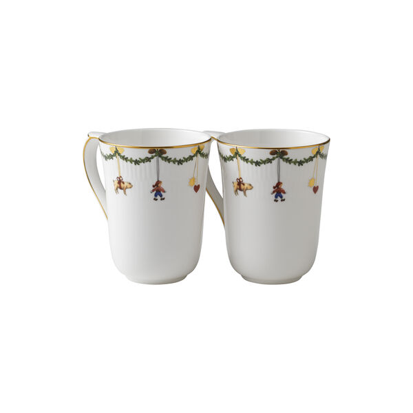 Star Fluted Christmas Mug 36 cl, 2 st., Royal Copenhagen