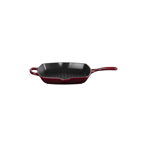 Signature gjutj&auml;rn kvadratisk grillpanna 26 cm, garnet, Le Creuset