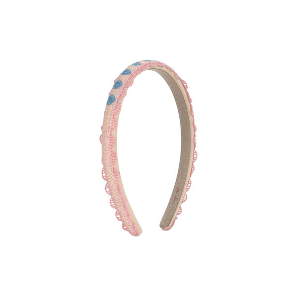 Heart Embroidery Hairbrace, buttercream, Konges Sl&oslash;jd