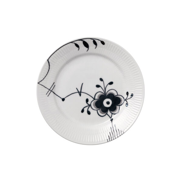 Black Fluted Mega tallrik nr. 6 &Oslash; 19 cm, Royal Copenhagen