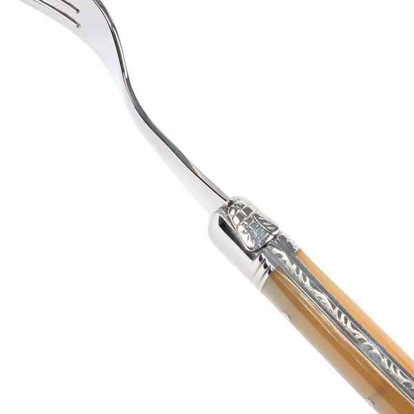 Stekgaffel, brunt horn Stekgaffel, brunt horn, Laguiole Tradition