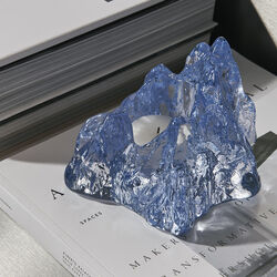 The Rock Candle Holder, ice blue, Kosta Boda