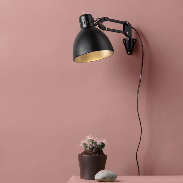 ARCHI W1 Wall Lamp, black/gold, Nordic Living