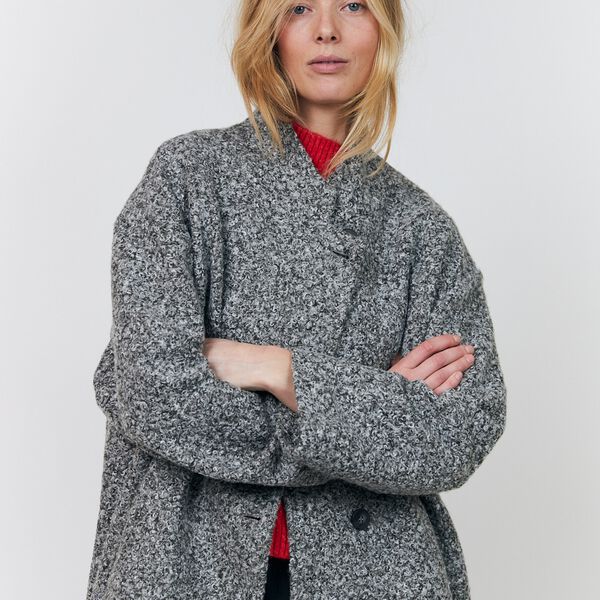 KayaLL Coat LS, grey melange, Lollys Laundry