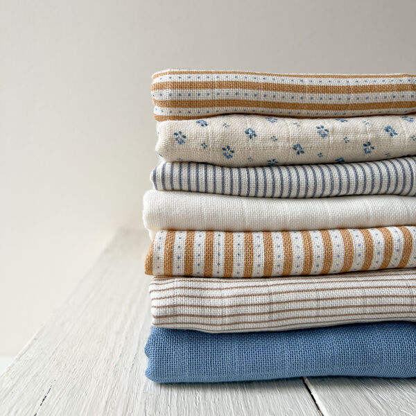 Muslinfilt 3-pack, classic stripes camel, Cam Cam Copenhagen