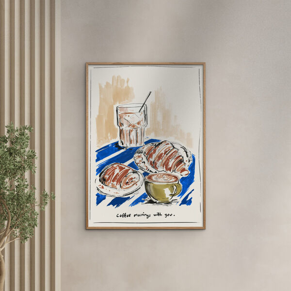 Coffee Mornings with You, Poster & Frame