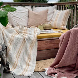 Iris pl&auml;d, yellow/green, ELVANG