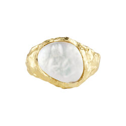 Adeline ring med p&auml;rla, f&ouml;rgylld, Pure by Nat