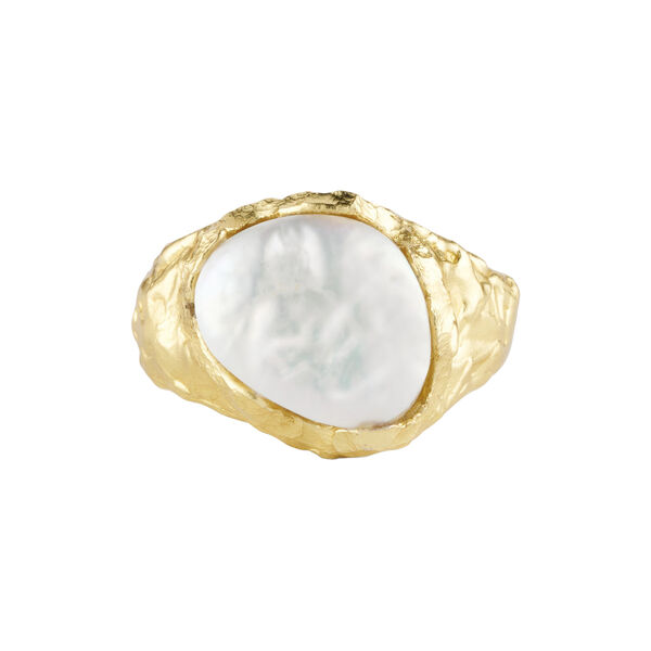 Adeline ring med p&auml;rla, f&ouml;rgylld, Pure by Nat