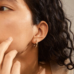 ZION Organic Shaped Hoops Medium, guldpläterat, Pilgrim