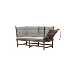 The Spoke-Back Sofa, Steelcut Trio 3 124/chestnut brown, Fredericia Furniture