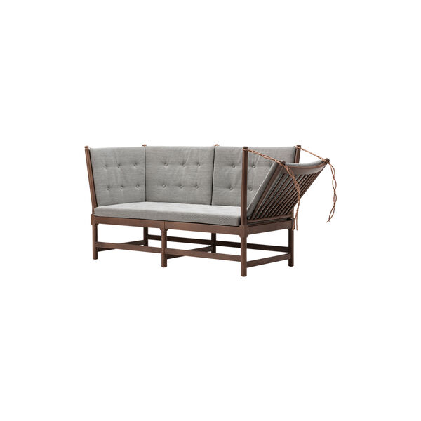 The Spoke-Back Sofa, Steelcut Trio 3 124/chestnut brown, Fredericia Furniture