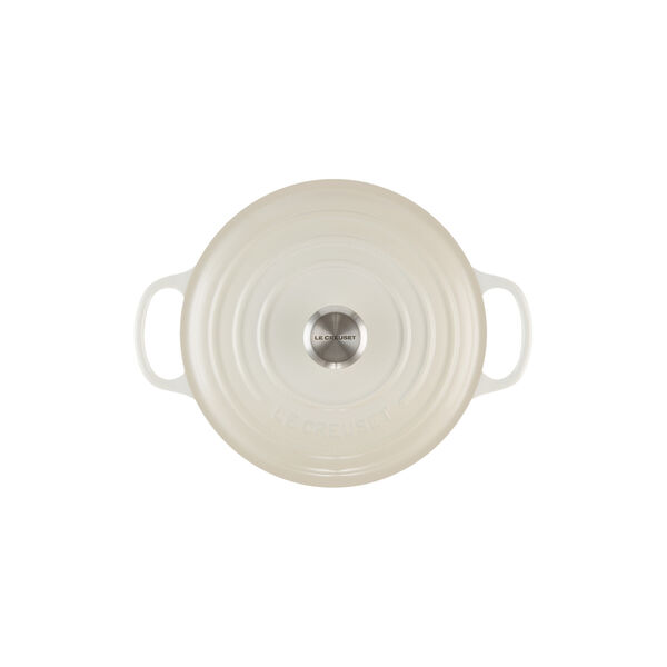 Signature gjutj&auml;rn rund gryta &Oslash; 26 cm, meringue, Le Creuset