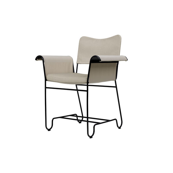 Tropique Dining Chair without Fringes, beige/classic black, GUBI