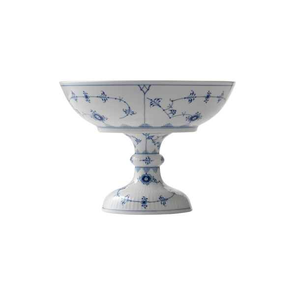 Blue Fluted Plain skål på fot 80 cl, Royal Copenhagen