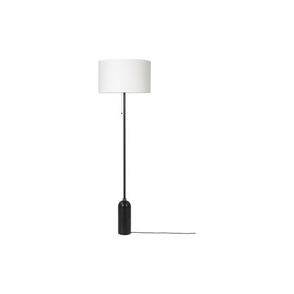 Gravity golvlampa, svart stål/vit Gravity golvlampa, svart stål/vit, GUBI