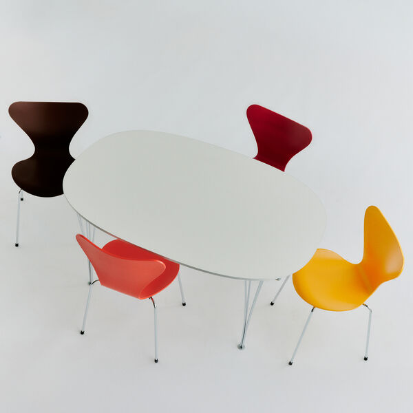 Series 7&trade; 3107 Verner Panton 100 Stol, orange, Fritz Hansen
