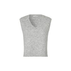 Petronellamd vest, grey melange, Modström