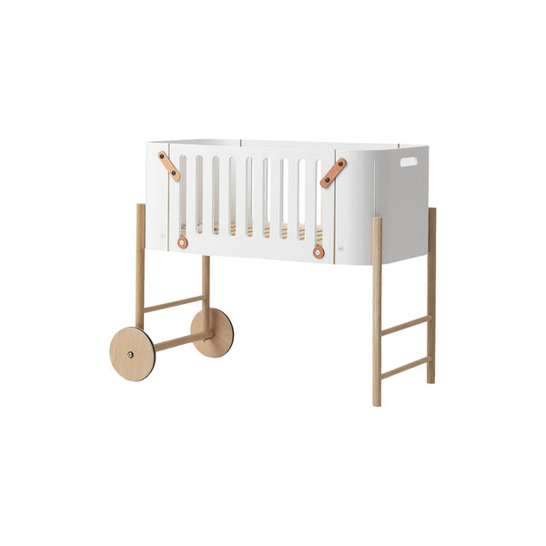 Wood Co-Sleeper incl. Bench Conversion, white/oak, Oliver Furniture