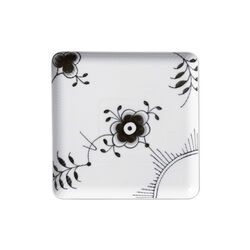 Black Fluted Mega fyrkantig tallrik 20 cm, Royal Copenhagen