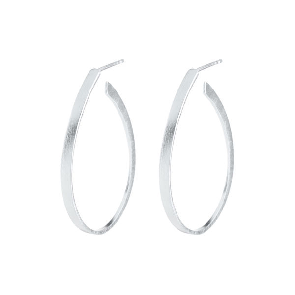 Oval örhängen, silver, Pernille Corydon Jewellery
