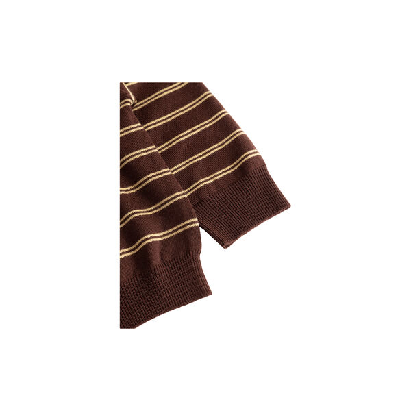 Teno Polo Knitwear, dark wheat stripe, MarMar Copenhagen