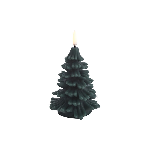 LED Pillar Candle 12 cm, pine green, Uyuni Lighting