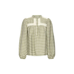 IR Tiana Blouse, check capulet olive, Atelier R&ecirc;ve